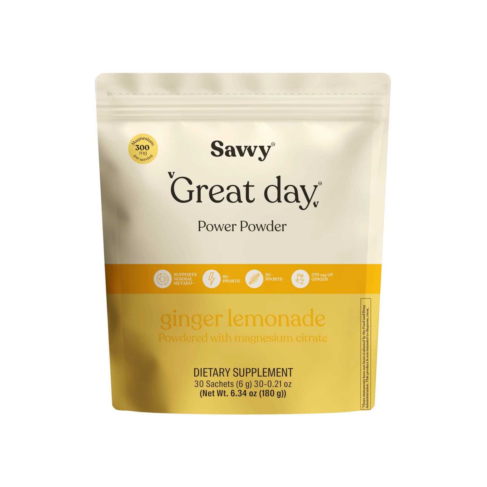 Great Day® Ginger Lemonade | Magnesium Citrate Drink Mix | 300 mg